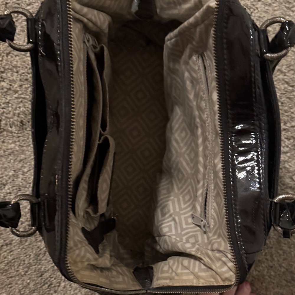 Brighton Black Shoulder Bag with Silver Embellishments - Picture 3 of 8